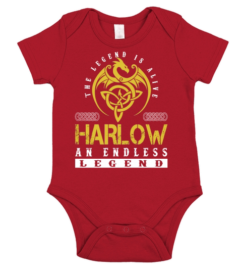 The Legend is Alive HARLOW An Endless Legend Name Shirts Short Sleeve Baby One-Piece