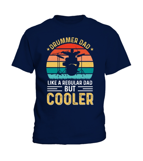 Drummer Dad Fathers Day T Shirt Design Kids T-Shirt