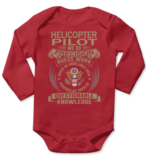 HELICOPTER PILOT Wedo Long Sleeve Baby One-Piece