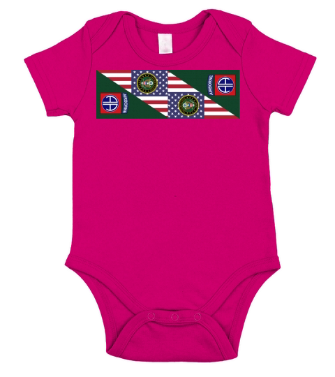 Us Army 82nd Airborne Division Garden Flag Short Sleeve Baby One-Piece