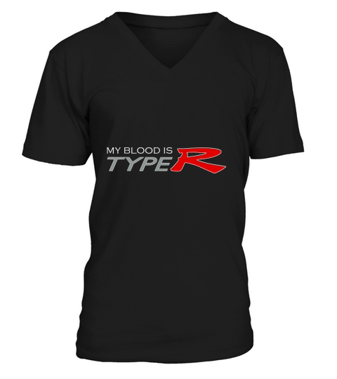 blood type is R Tshirt V-Neck T-shirt