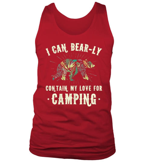 Bear-ly Love Camping T shirt Tank Top Unisex
