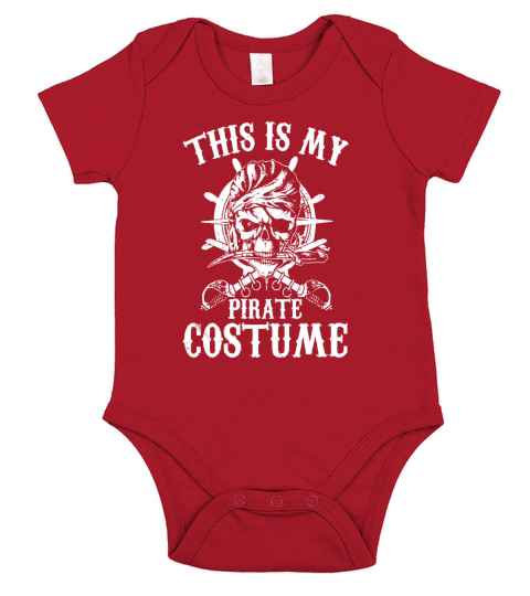 This Is My Pirate Costume Scary Halloween Short Sleeve Baby One-Piece