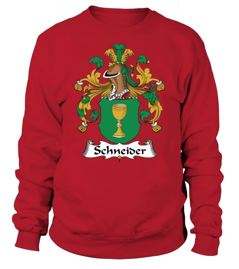 Schneider Family Crest German Family Crests - Unisex Long Sleeve Sweatshirt Unisex