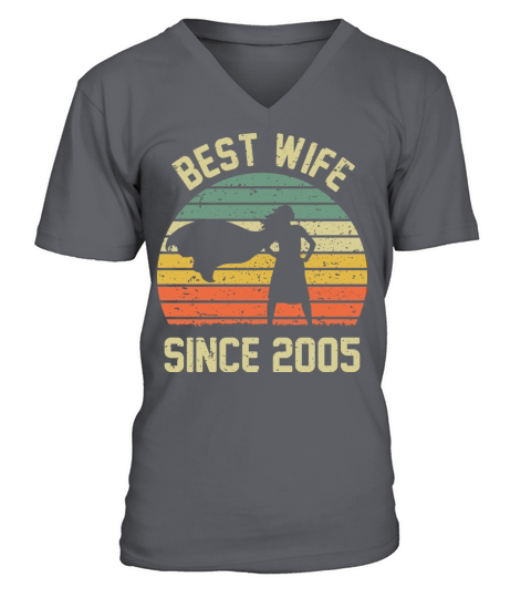 Wedding Anniversary Best Wife SINCE 2005 V-Neck T-shirt