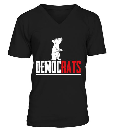 Funny Graphic Anti Democrats T shirt for Republicans Support V-Neck T-shirt