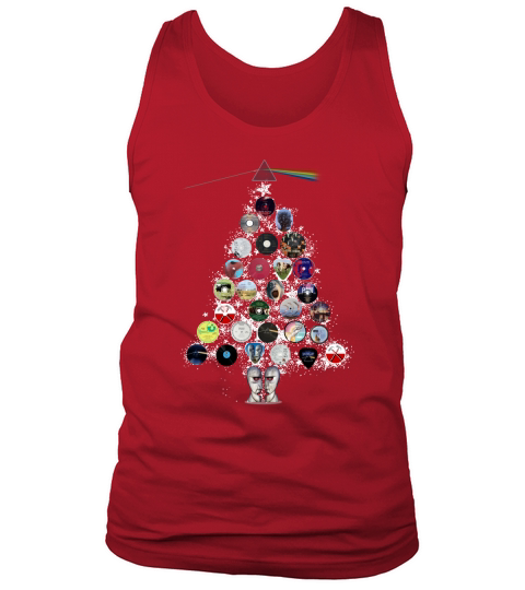 Pink Floyd Albums Christmas tree Tank Top Unisex