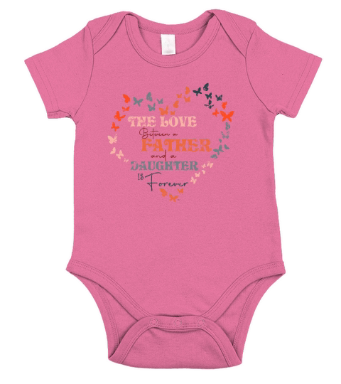 The love between a father and a daughter is forever sublimation Short Sleeve Baby One-Piece