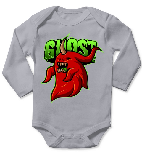 ghost mascot esport logo Long Sleeve Baby One-Piece
