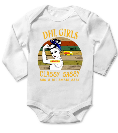 DHL girls classy sassy and a bit smart assy - Travel Mug Long Sleeve Baby One-Piece