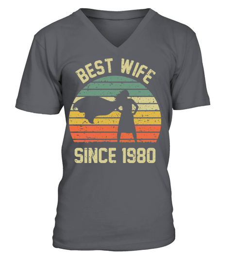 Wedding Anniversary Best Wife SINCE 1980 V-Neck T-shirt