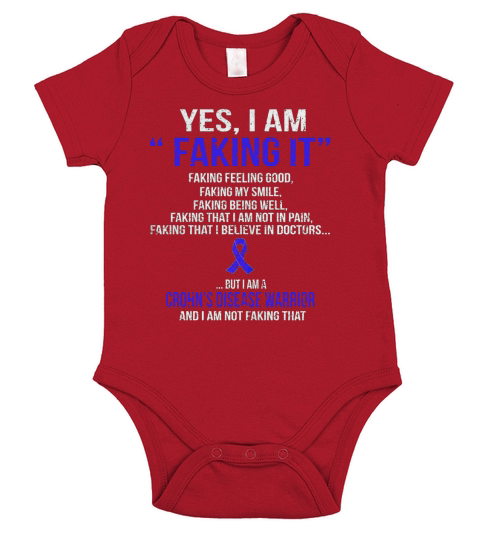 I am a Crohns disease warrior Short Sleeve Baby One-Piece