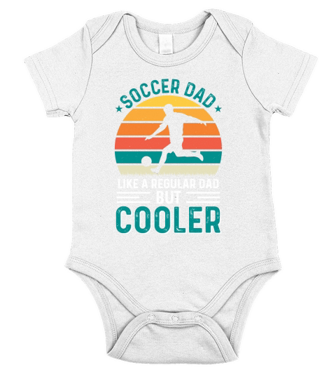 Soccer Dad Retro Sunset T Shirt Design Short Sleeve Baby One-Piece
