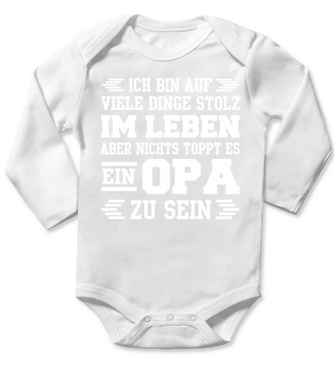Herren Nichts toppt es ein Opa zu sein Vatertag T-Shirt Long Sleeve Baby One-Piece