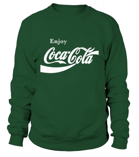 Coca Cola Retro Vintage Ribbon Enjoy Logo Graphic Sweatshirt Unisex