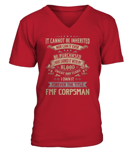 Fmf Corpsman Forever Job Title Shirts V-Neck T-shirt