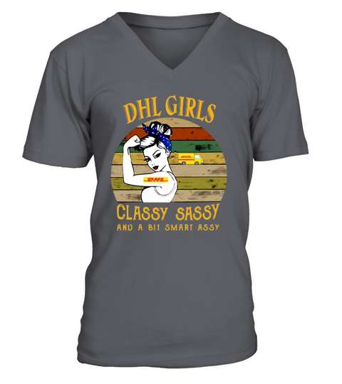 DHL girls classy sassy and a bit smart assy - Travel Mug V-Neck T-shirt