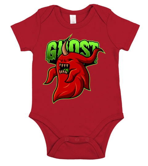ghost mascot esport logo Short Sleeve Baby One-Piece