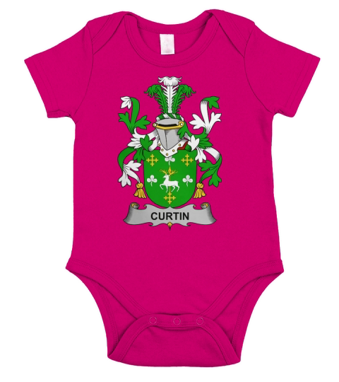 Curtin Family Crest Irish Family Crests II Short Sleeve Baby One-Piece