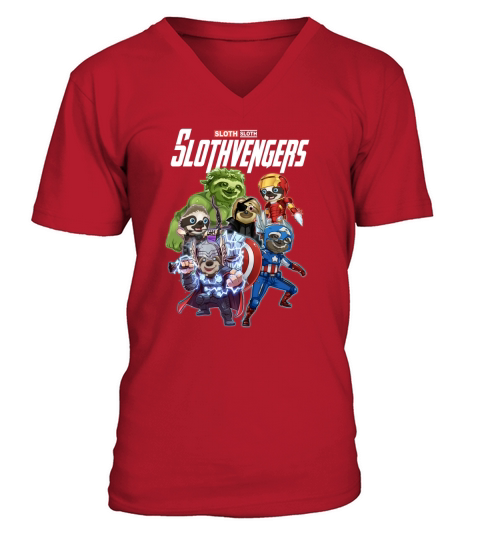 Super Heroes Sloth Slothvengers - Ladies Flowy Tank V-Neck T-shirt