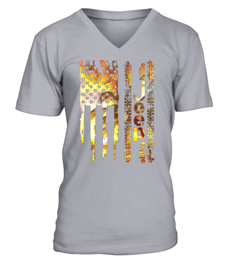 Mens Jeep American V-Neck T-shirt