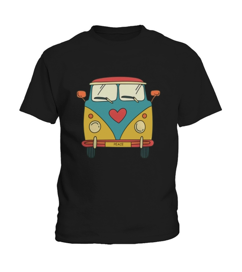 Vintage Hippie Bus - Cute Van T-Shirt Kids T-Shirt
