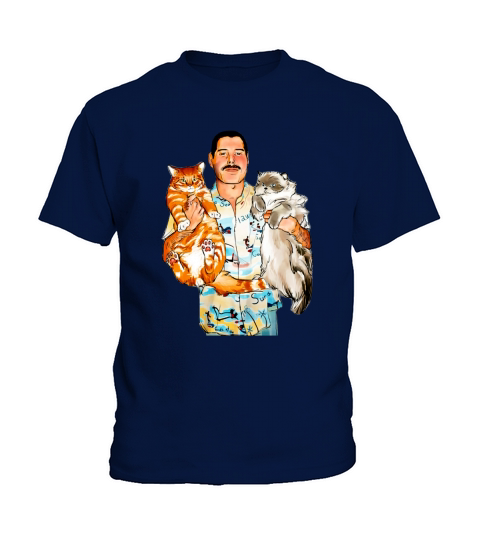 Freddie Mercury hug cats Kids T-Shirt