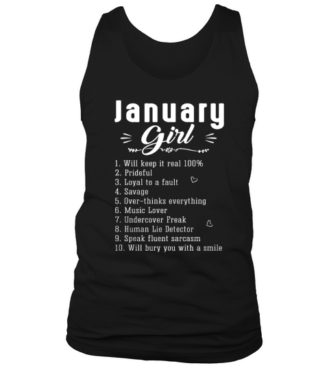 10 Things About January Girl - Unisex Long Sleeve Tank Top Unisex