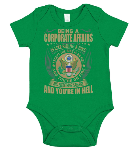 Being a Corporate Affairs like Riding a Bike Job Title Shirts Short Sleeve Baby One-Piece