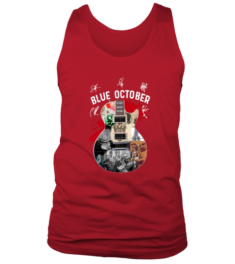 Guitar Blue October Signatures shirt - Unisex Long Sleeve Tank Top Unisex