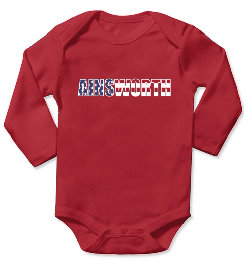 Proud American AINSWORTH Gifts Tees Hoodies Sweat Shirts Tops Long Sleeve Baby One-Piece