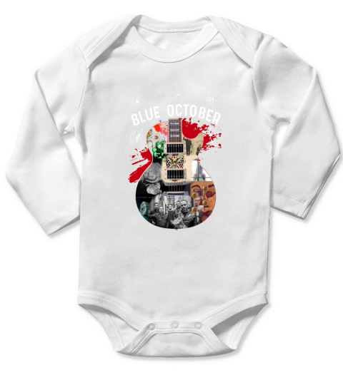 Guitar Blue October Signatures shirt - Unisex Long Sleeve Long Sleeve Baby One-Piece