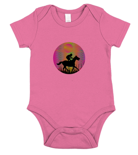 Horse retro(14) Short Sleeve Baby One-Piece