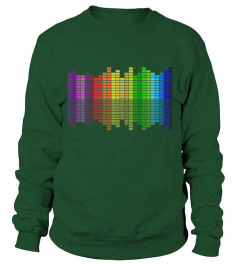 Colorful Equalizer DJ Shirt Sound Activated Music Note Shirt Sweatshirt Unisex