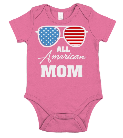 All American Mom Sunglasses USA Short Sleeve Baby One-Piece