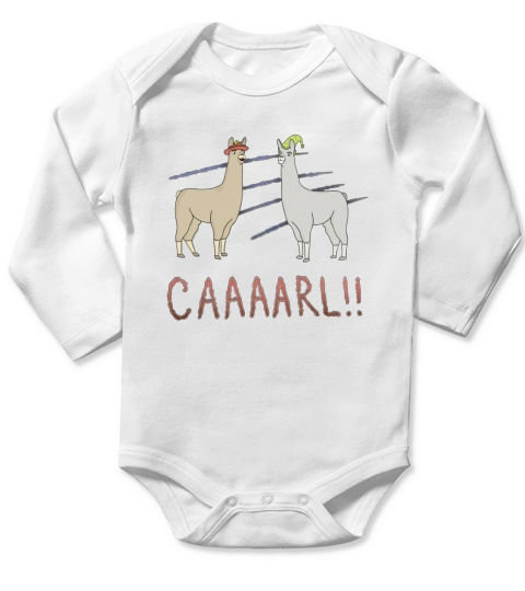 LLAMAS WITH HATS  CARL CARL PAUL SECRET AGENT BOB FILM COW DROWNING RAFT Long Sleeve Baby One-Piece
