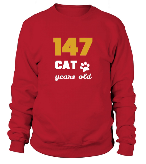 21 birthday 147 cat years old Birthday Sweatshirt Unisex