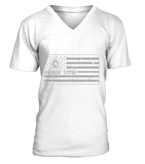 Coyote Hunting Smokin Yotes American Flag Yote Hunting Shirt V-Neck T-shirt