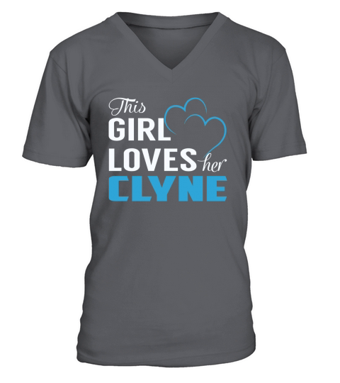 This Girl Loves Her CLYNE Name Shirts V-Neck T-shirt