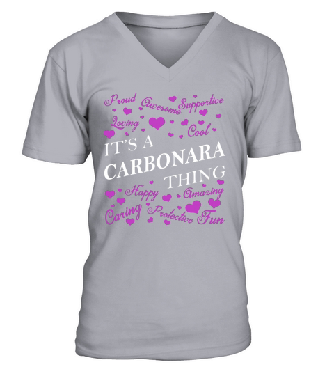 CARBONARA Shirts - Its a CARBONARA Thing Name Shirts V-Neck T-shirt