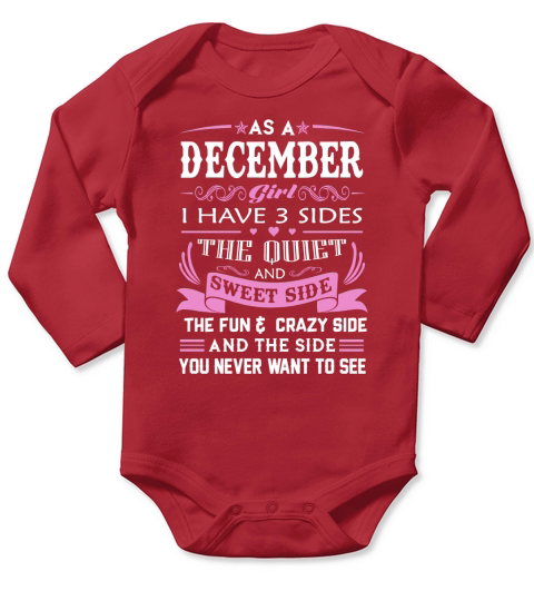 December Girl Long Sleeve Baby One-Piece