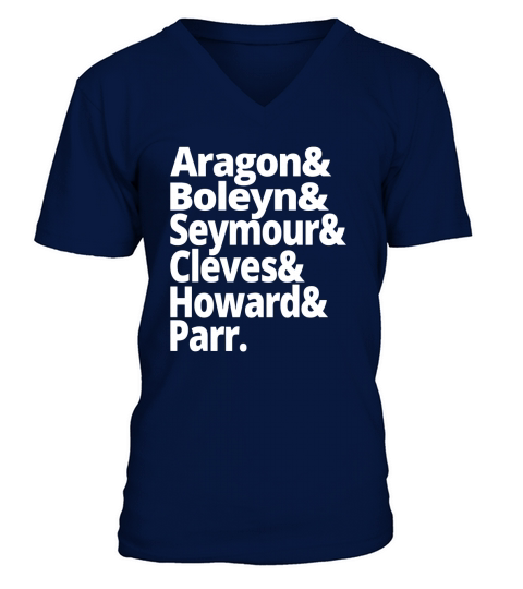 British History Gift Wives of Henry VIII Womens History Shirt Anne Boleyn V-Neck T-shirt