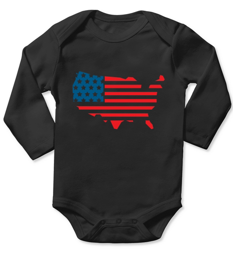 American flag(18) Long Sleeve Baby One-Piece