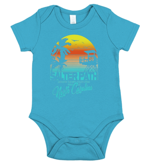 salter path North Carolina beach shirt Short Sleeve Baby One-Piece