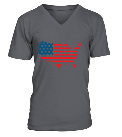 American flag(18) V-Neck T-shirt
