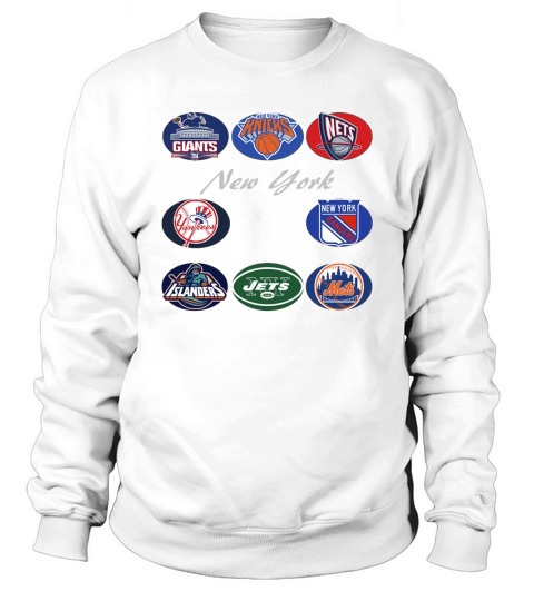 New York Professional Sport Teams Collage Sweatshirt Unisex