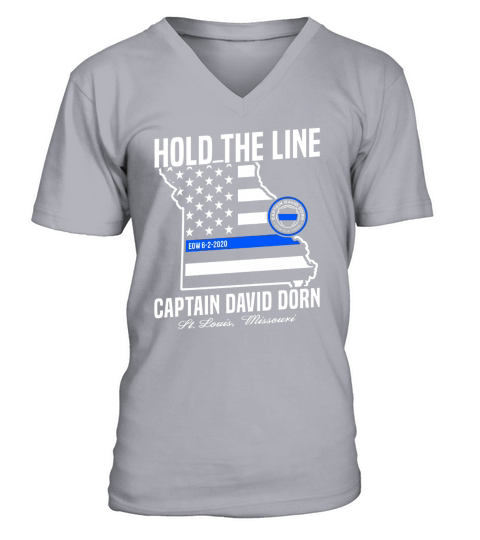 Hold the line captain david dorn V-Neck T-shirt