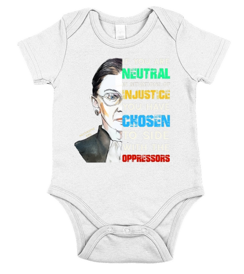 Notorious RBG Ruth Bader Ginsburg Feminist Quote shirt Short Sleeve Baby One-Piece