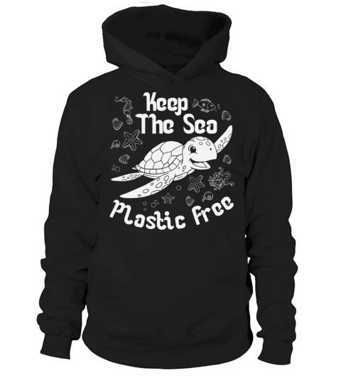 Ocean Keep The Sea Plastic Free Turtle Hoodie Unisex