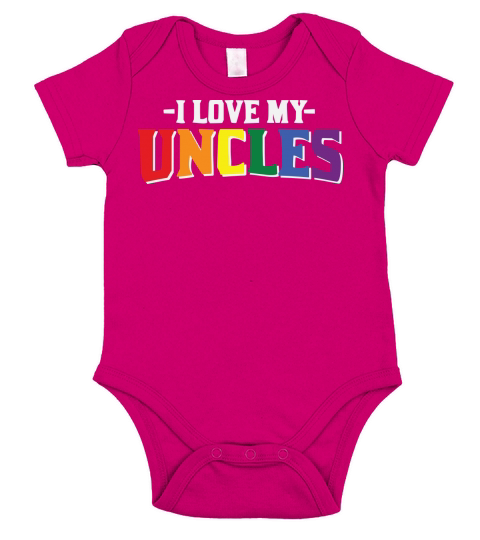 LBGT I Love My Uncles Gay LGBTQ Short Sleeve Baby One-Piece